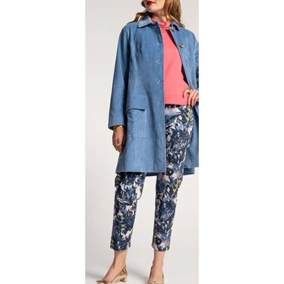 Frances Valentine Lucy Pant in Navy Oyster Sz. 10 - Picture 1 of 8